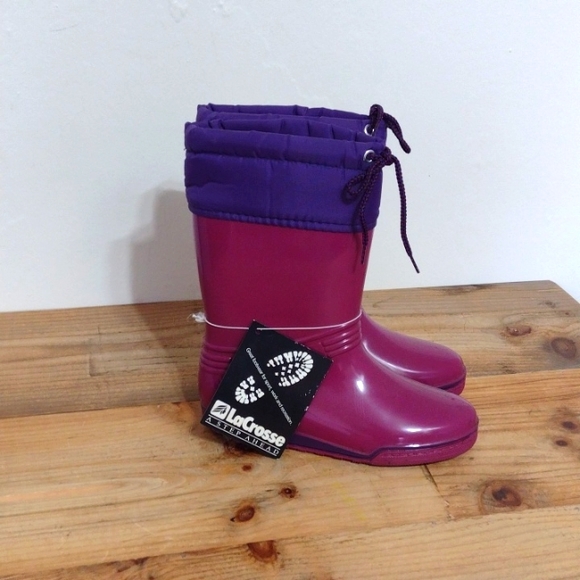 LaCrosse Vintage Pink & Purple Waterproof Slip Resistant Snow Boots NWT … - Picture 4 of 15